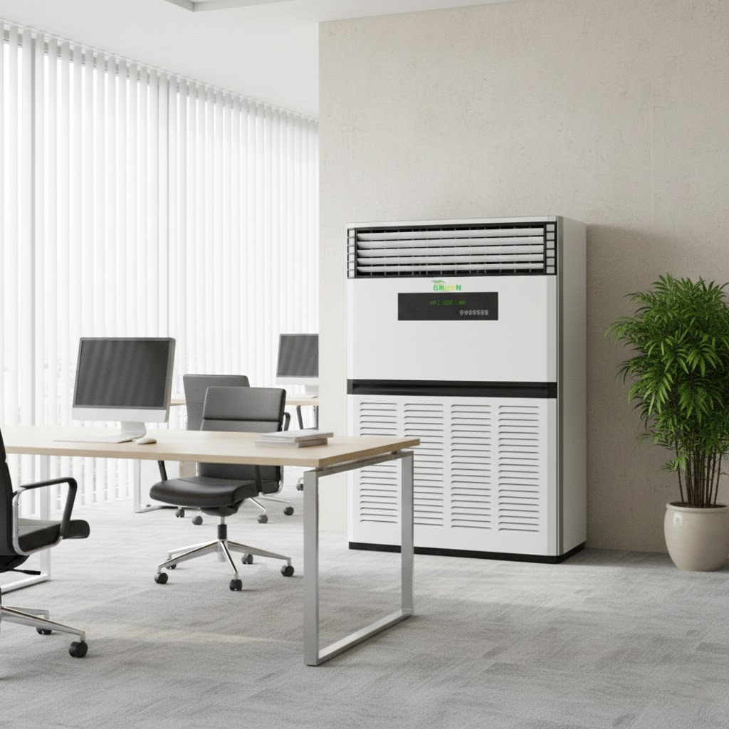 کولر گازی ایستاده گرین اینورتر 96000 مدل SVK-CH100F3C1-R1 کمپرسور کم مصرف با تکنولوژی اینورتر