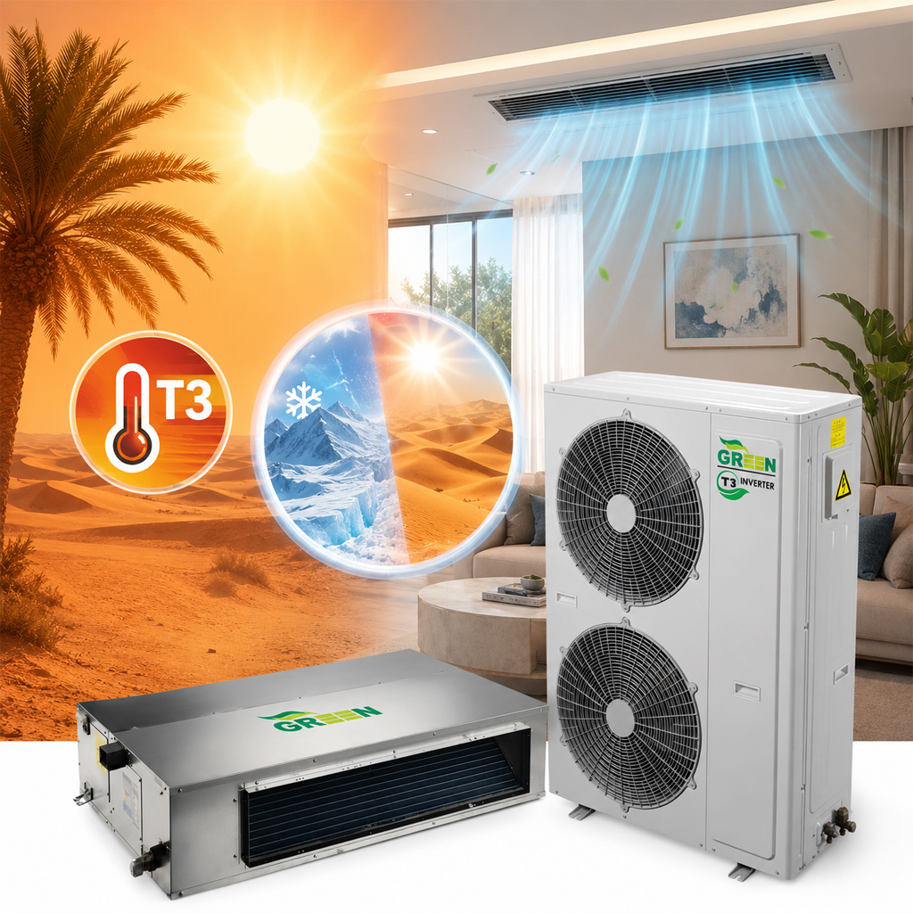 کولر گازی داکت اسپلیت گرین اینورتر تروپیکال 36000 مدل GDS-36P1T3A2P