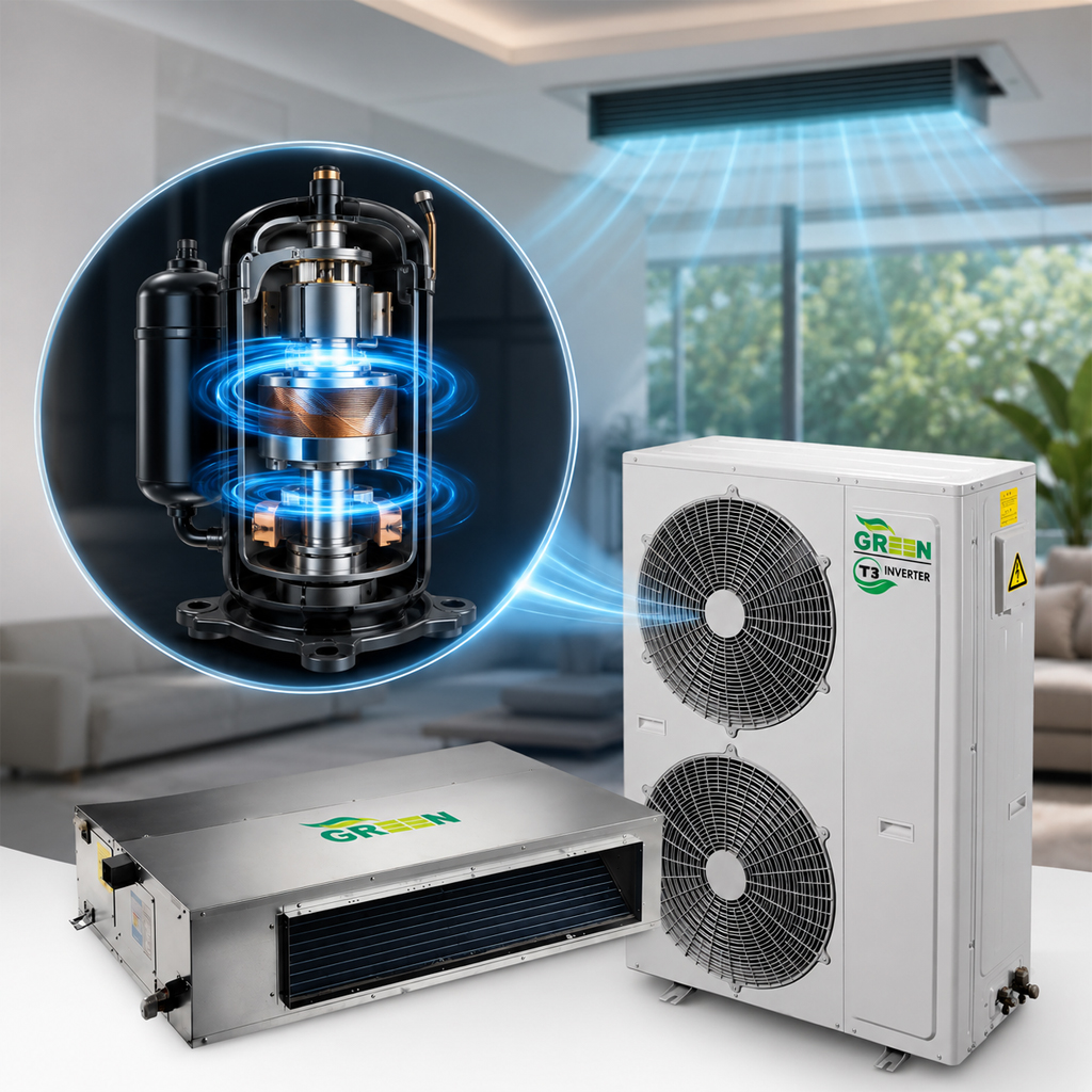 کولر گازی داکت اسپلیت گرین اینورتر تروپیکال 36000 مدل GDS-36P1T3A2P