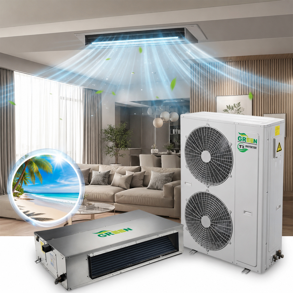 کولر گازی داکت اسپلیت گرین اینورتر تروپیکال 36000 مدل GDS-36P1T3A2P