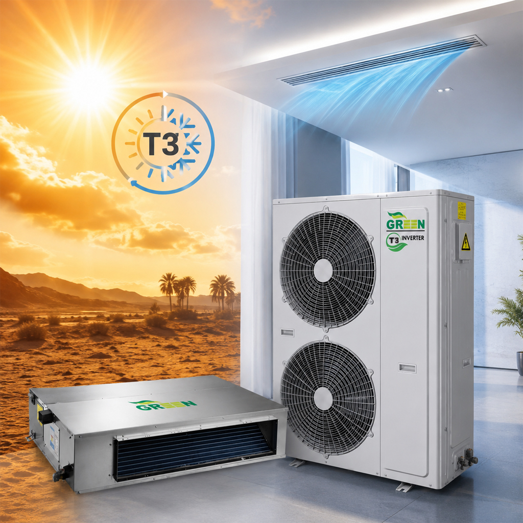 کولر گازی داکت اسپلیت گرین اینورتر تروپیکال 60000 مدل GDS-60P1T3A2P