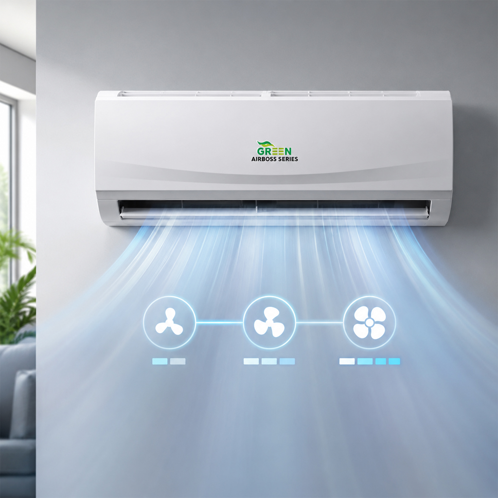 فن کویل دیواری گرین سری ایرباس مدل GWF800P1