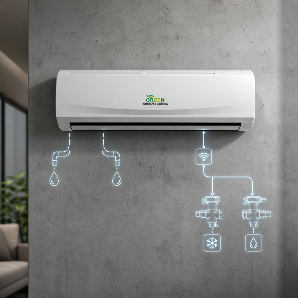 فن کویل دیواری گرین سری ایرباس مدل GWF800P1