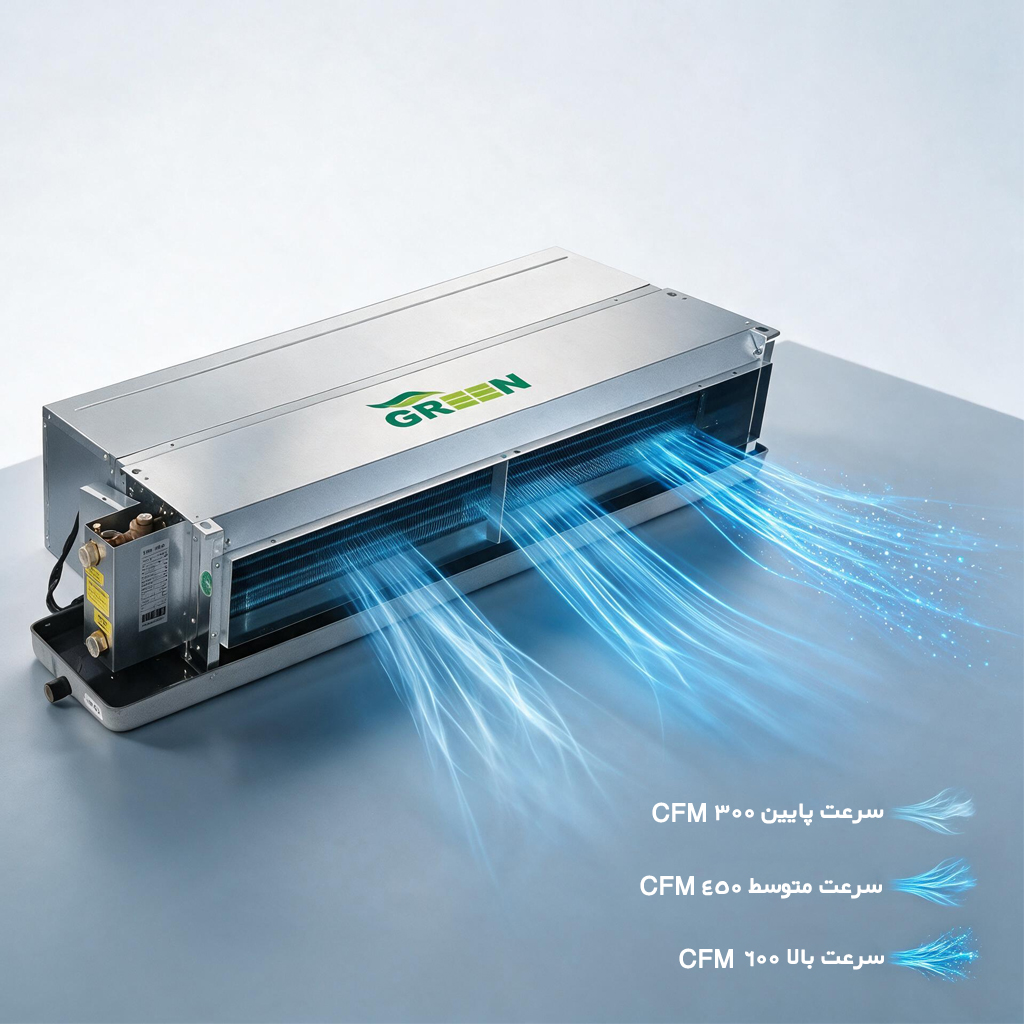 فن کویل سقفی توکار گرین مدل GDF600P1
