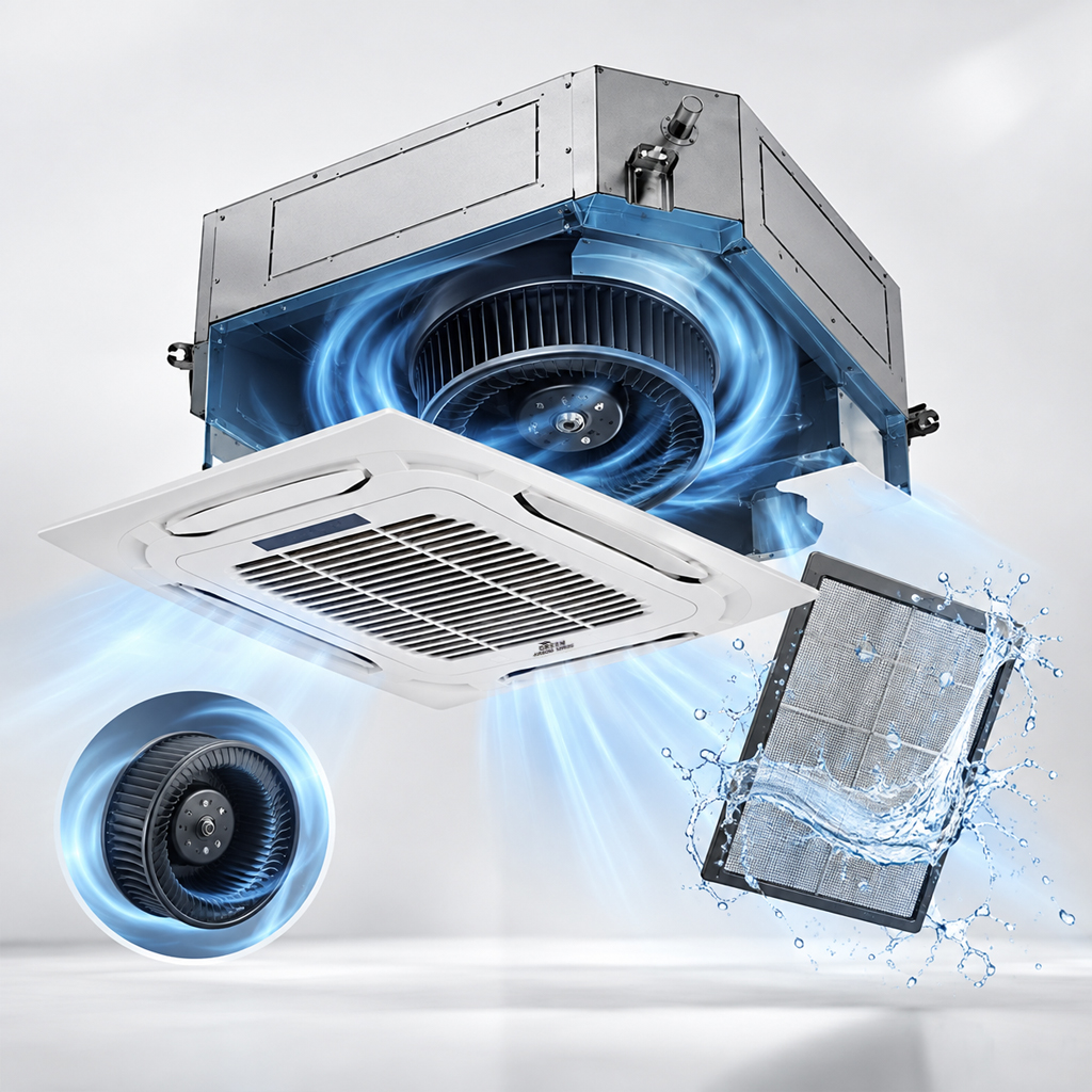 فن کویل کاستی چهار طرفه گرین مدل G4WF1000P1