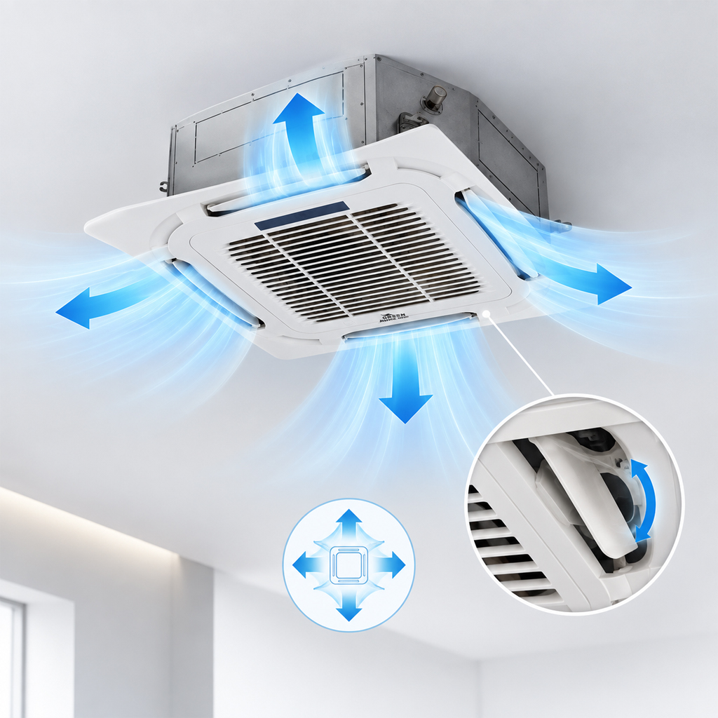 فن کویل کاستی چهار طرفه گرین مدل G4WF1000P1