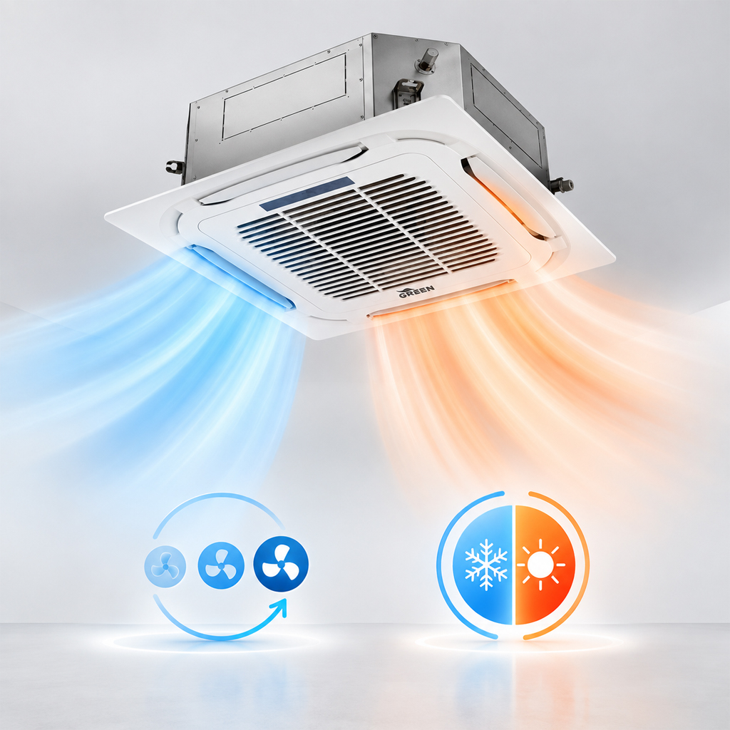 فن کویل کاستی چهار طرفه گرین مدل G4WF1000P1