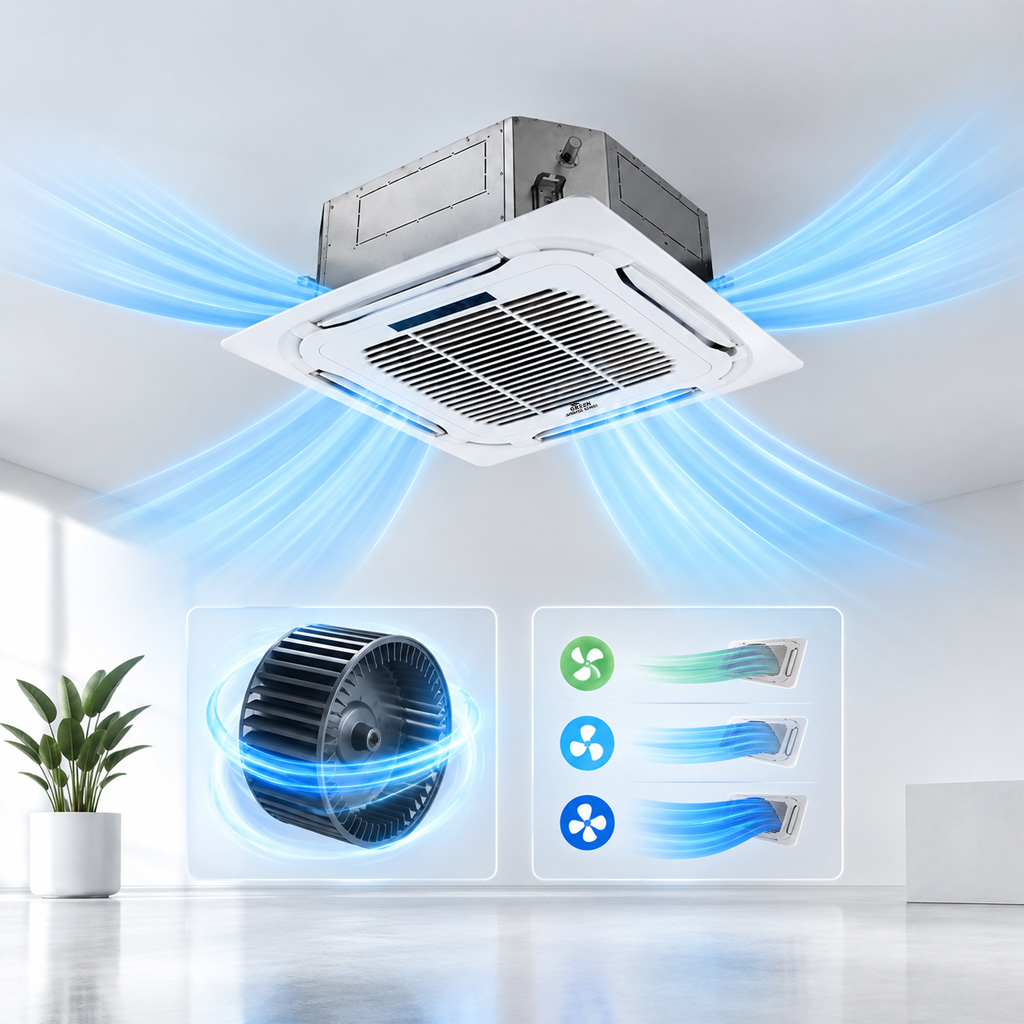 فن کویل کاستی چهار طرفه گرین مدل G4WF1400P1