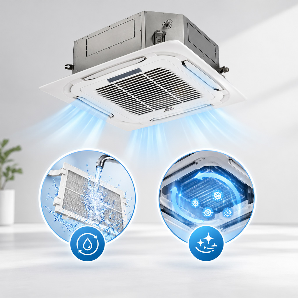 فن کویل کاستی چهار طرفه گرین مدل G4WF1400P1