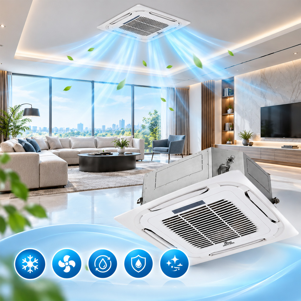 خرید فن کویل کاستی چهار طرفه گرین مدل G4WF1400P1