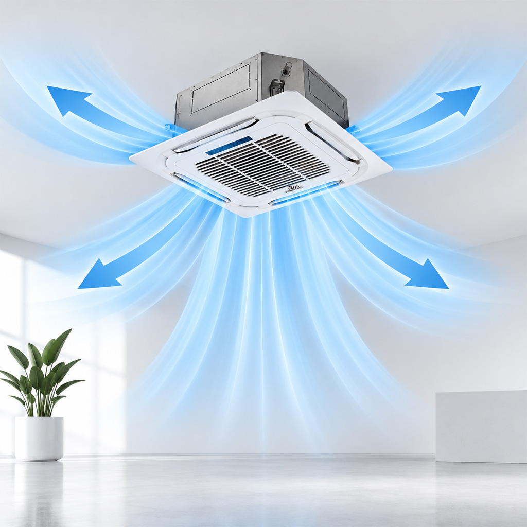 فن کویل کاستی چهار طرفه گرین مدل G4WF1400P1