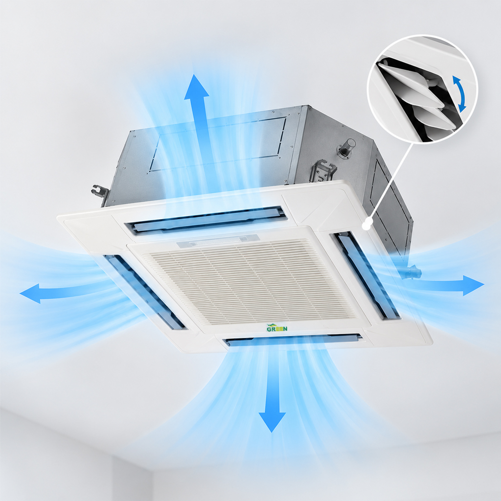 فن کویل کاستی چهار طرفه گرین مدل G4WF300P1