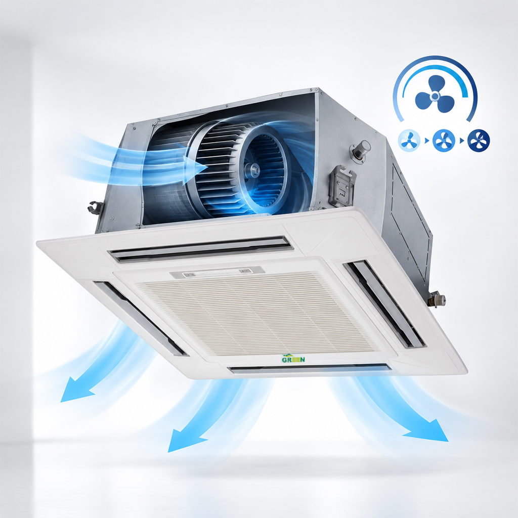 فن کویل کاستی چهار طرفه گرین مدل G4WF300P1