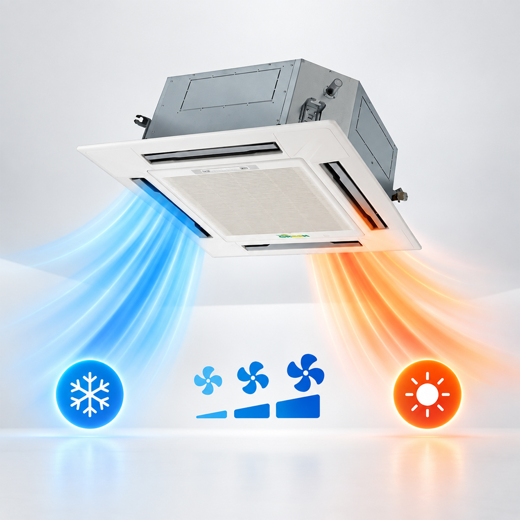 فن کویل کاستی چهار طرفه گرین مدل G4WF400P1