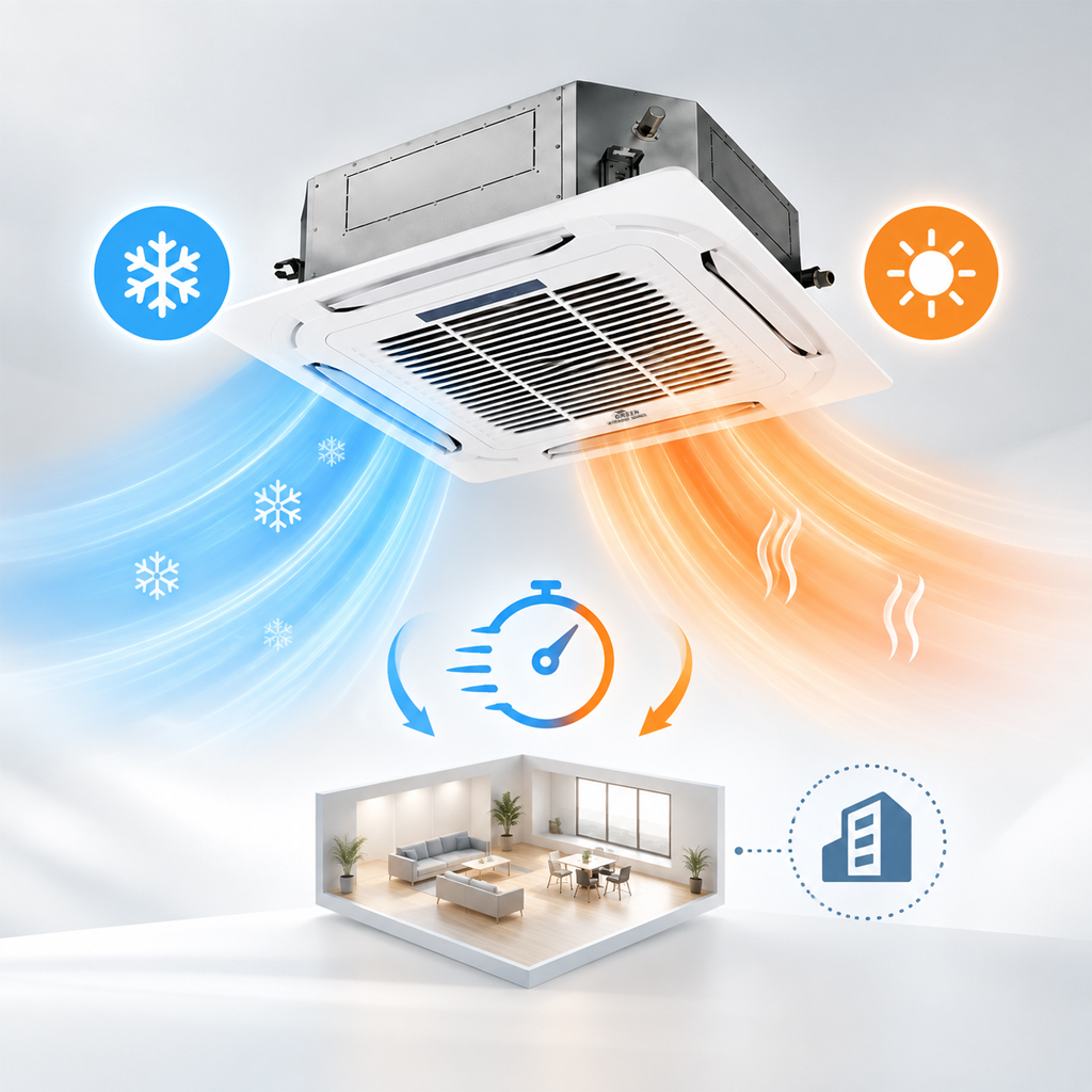 فن کویل کاستی چهار طرفه گرین مدل G4WF800P1