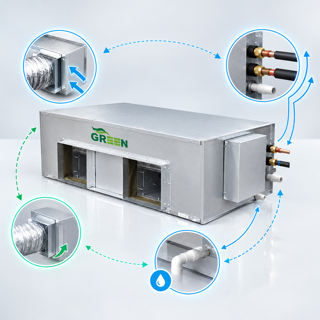 فن کویل کانالی گرین مدل GDF1600P1/H